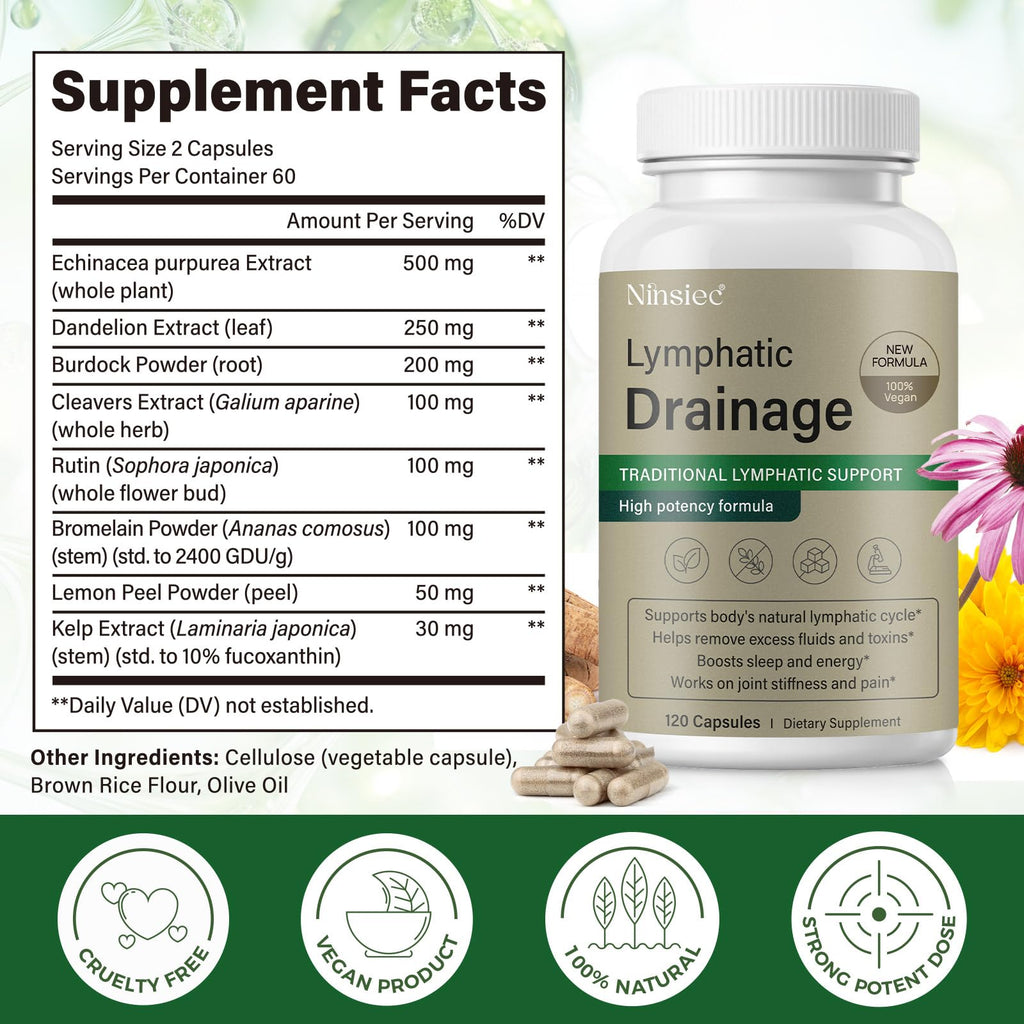 Ninsiec Lymphatic Drainage Herbal Supplements


