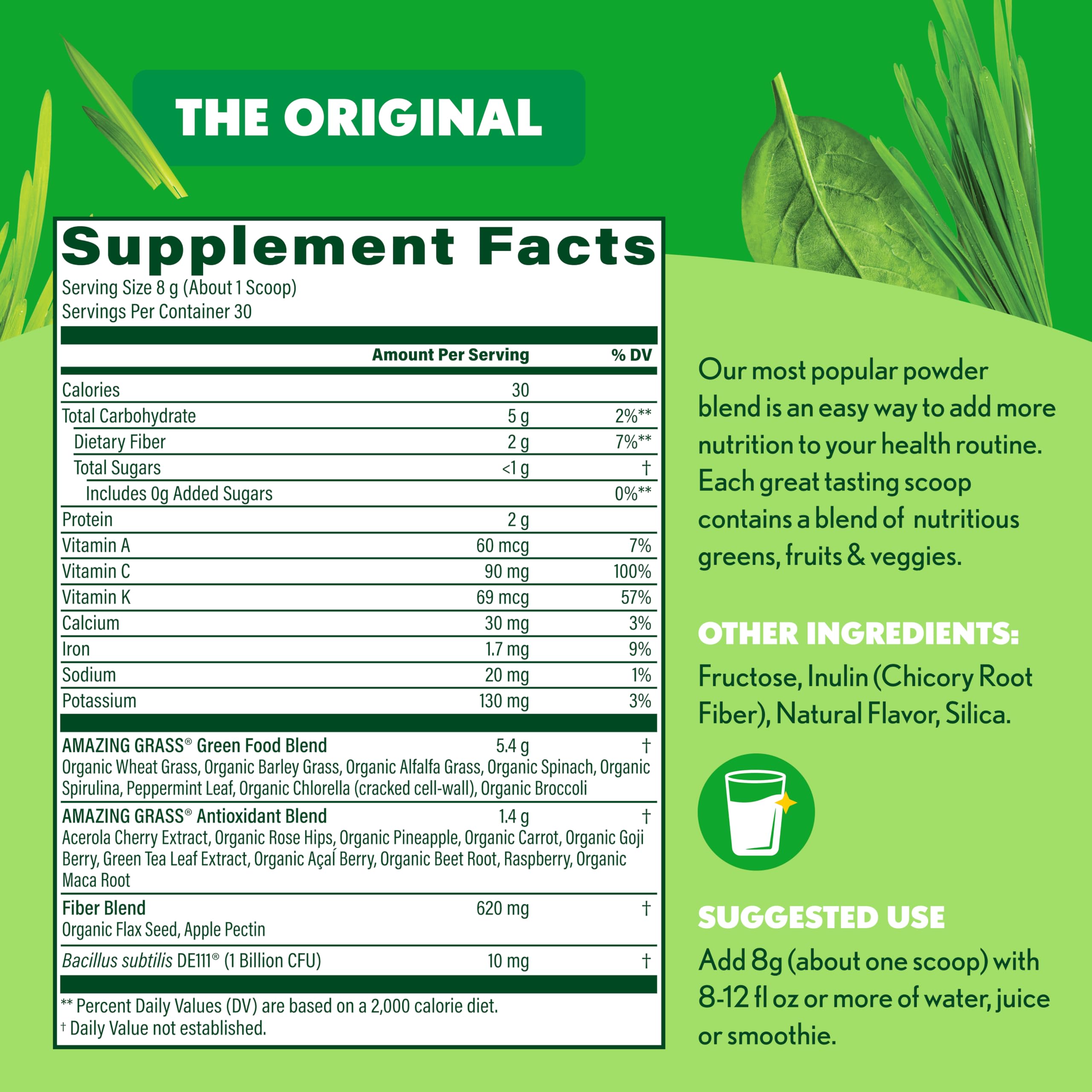 Amazing Grass Super Greens Organic Greens Supplement

