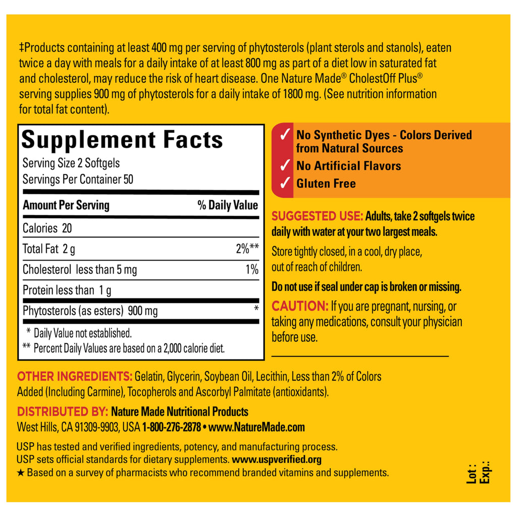 Nature Made CholestOff Plus Heart Health Supplement


