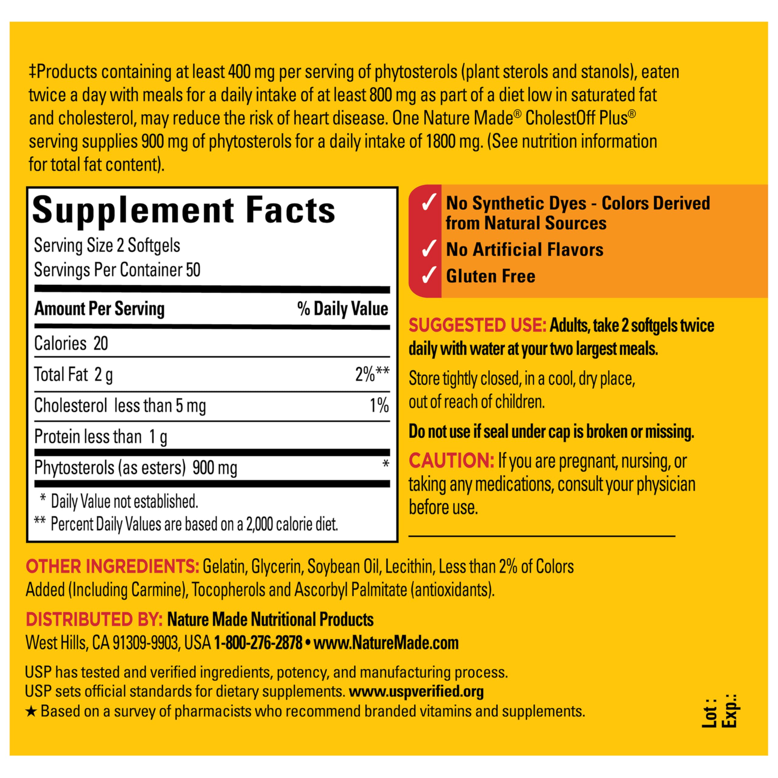 Nature Made CholestOff Plus Heart Health Supplement

