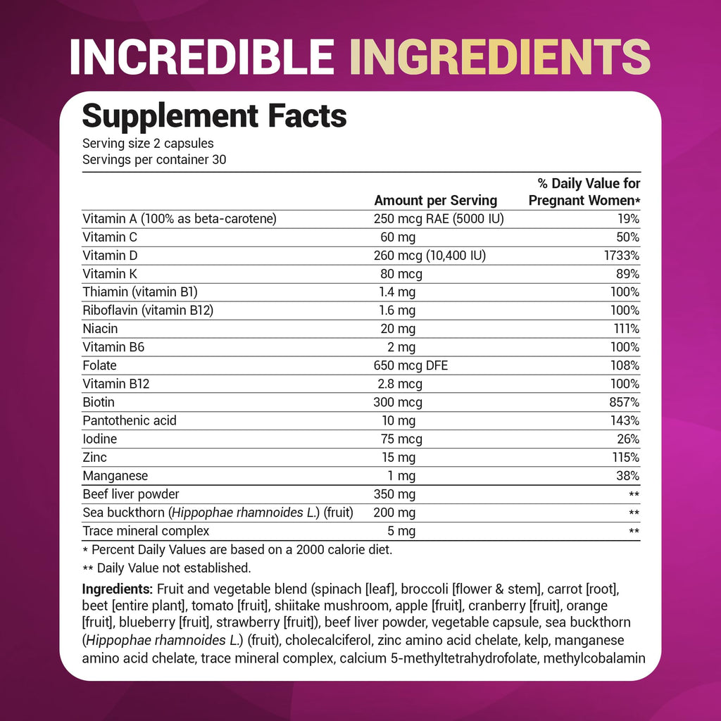 Dr. Berg Prenatal Multivitamin for Women | Pregnancy Support

