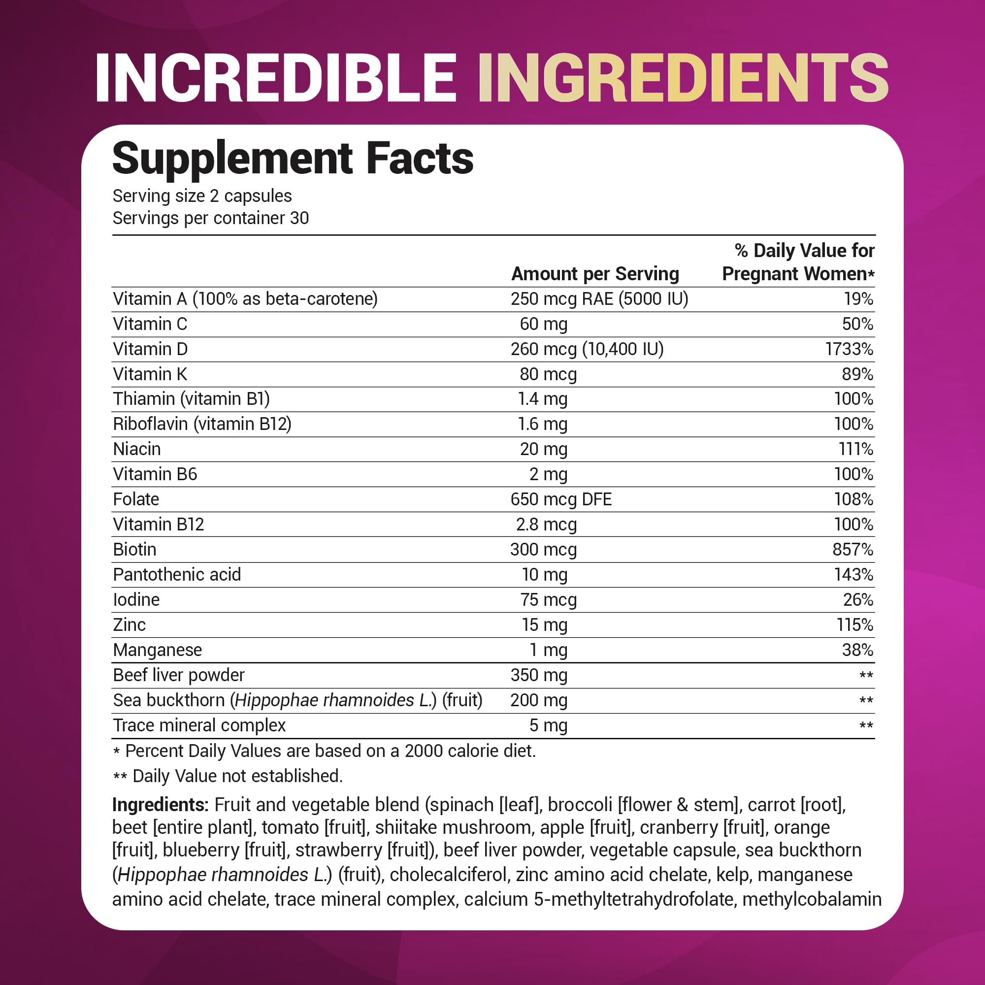 Dr. Berg Prenatal Multivitamin for Women | Pregnancy Support

