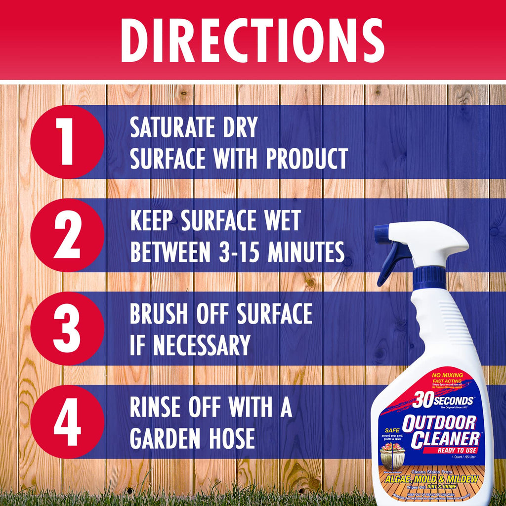 30 SECONDS Outdoor Mold & Mildew Stain Remover Spray

