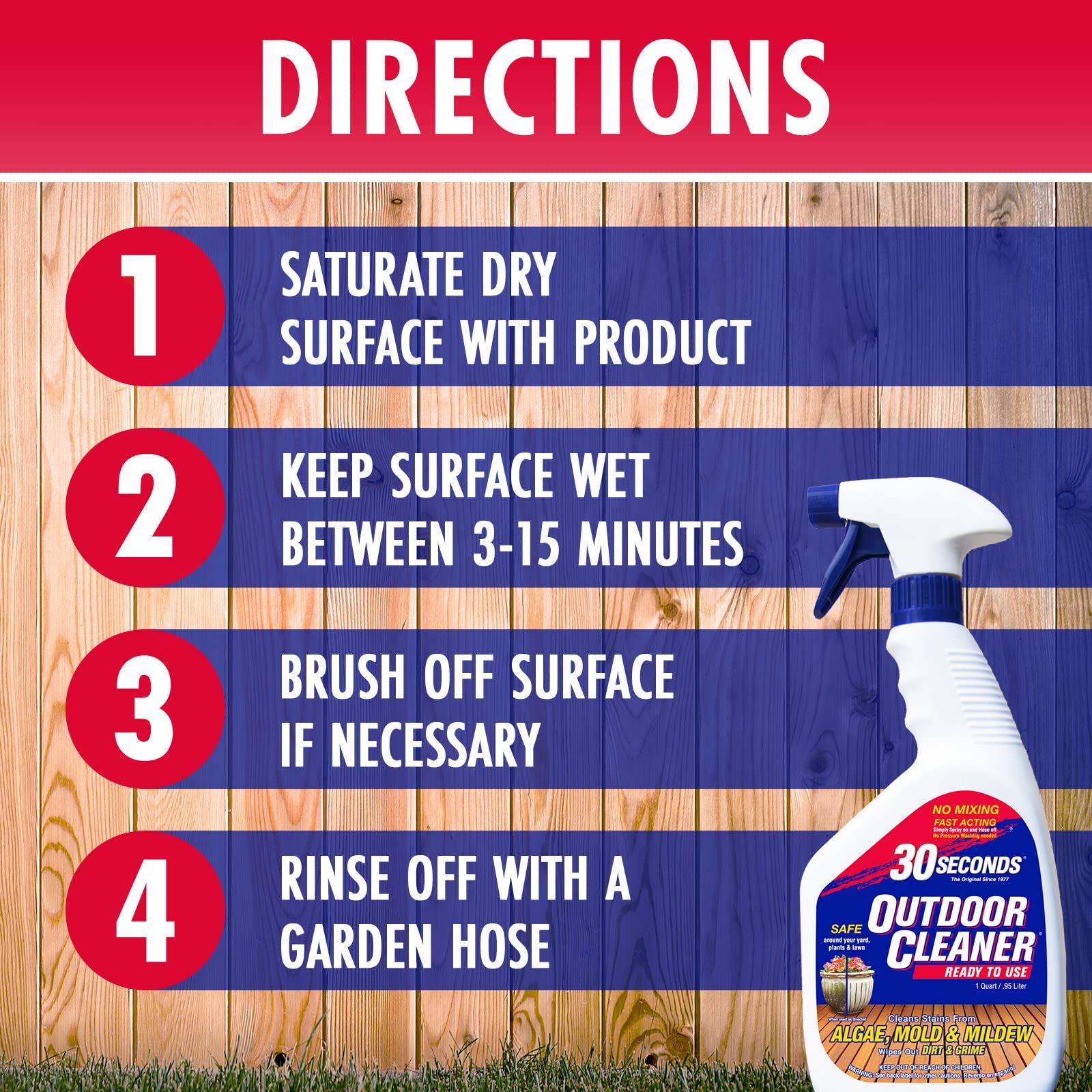 30 SECONDS Outdoor Mold & Mildew Stain Remover Spray

