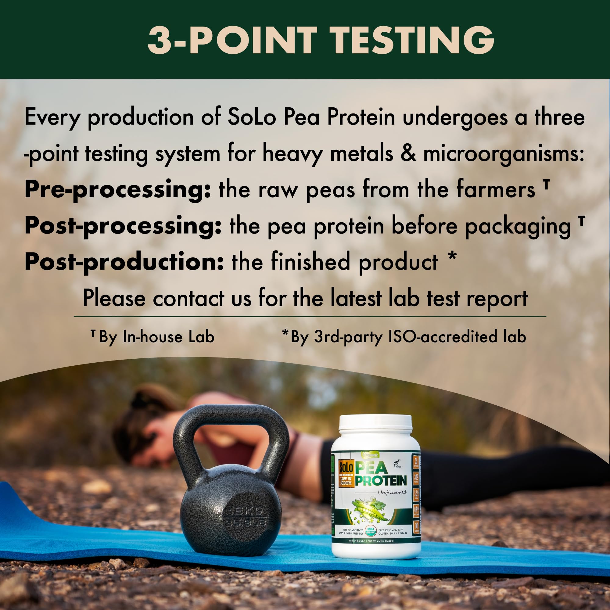 SOLO Organic Pea Protein Isolate Unflavored Plant Protein

