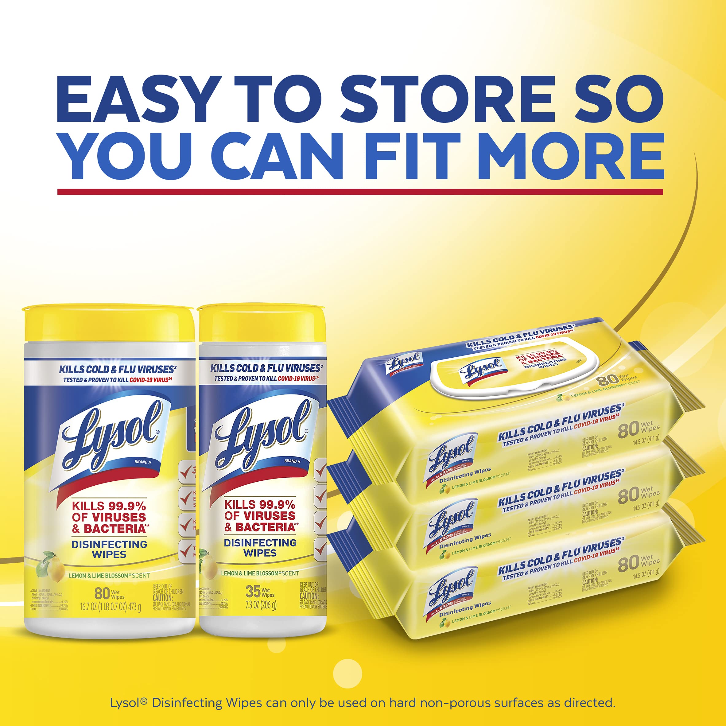 Lysol Disinfecting Wipes Multi-Surface Lemon & Lime

