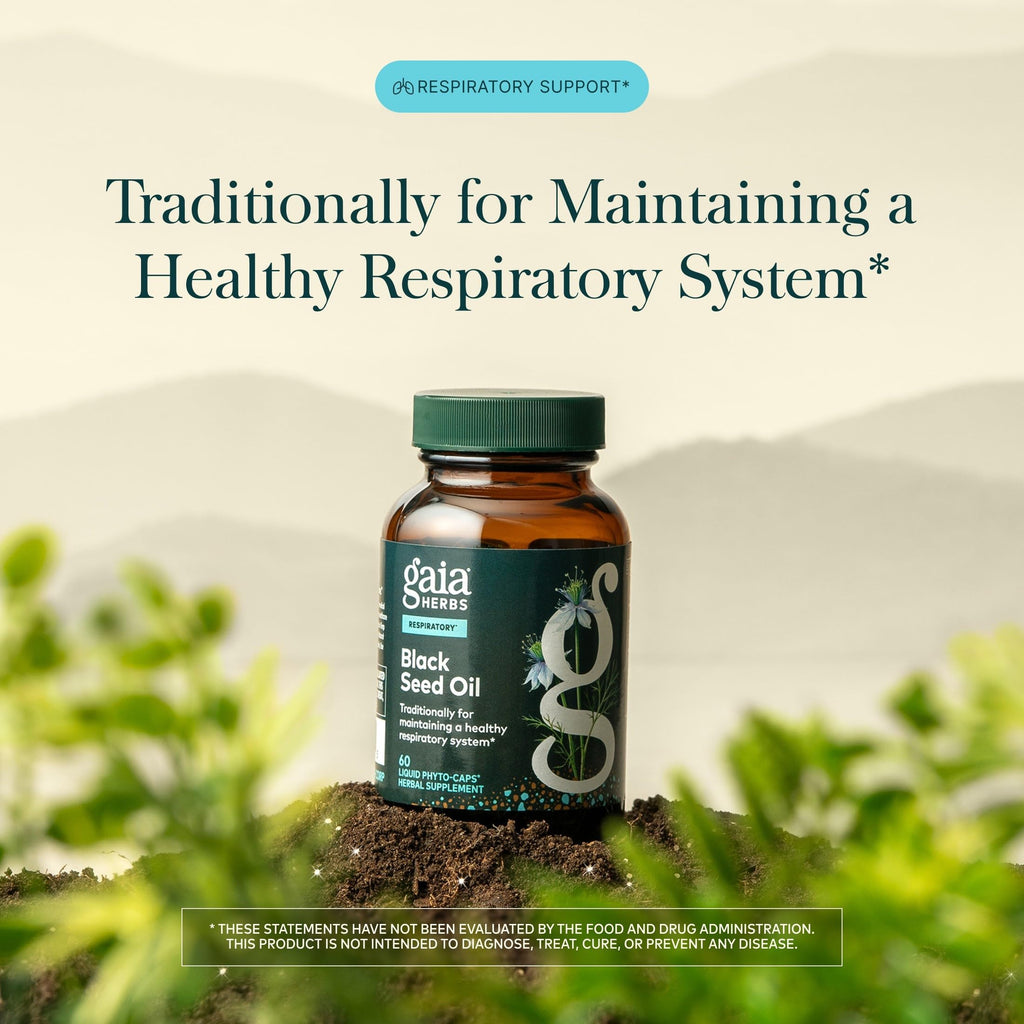 Gaia Herbs Black Seed Oil Capsules | Immune Support


