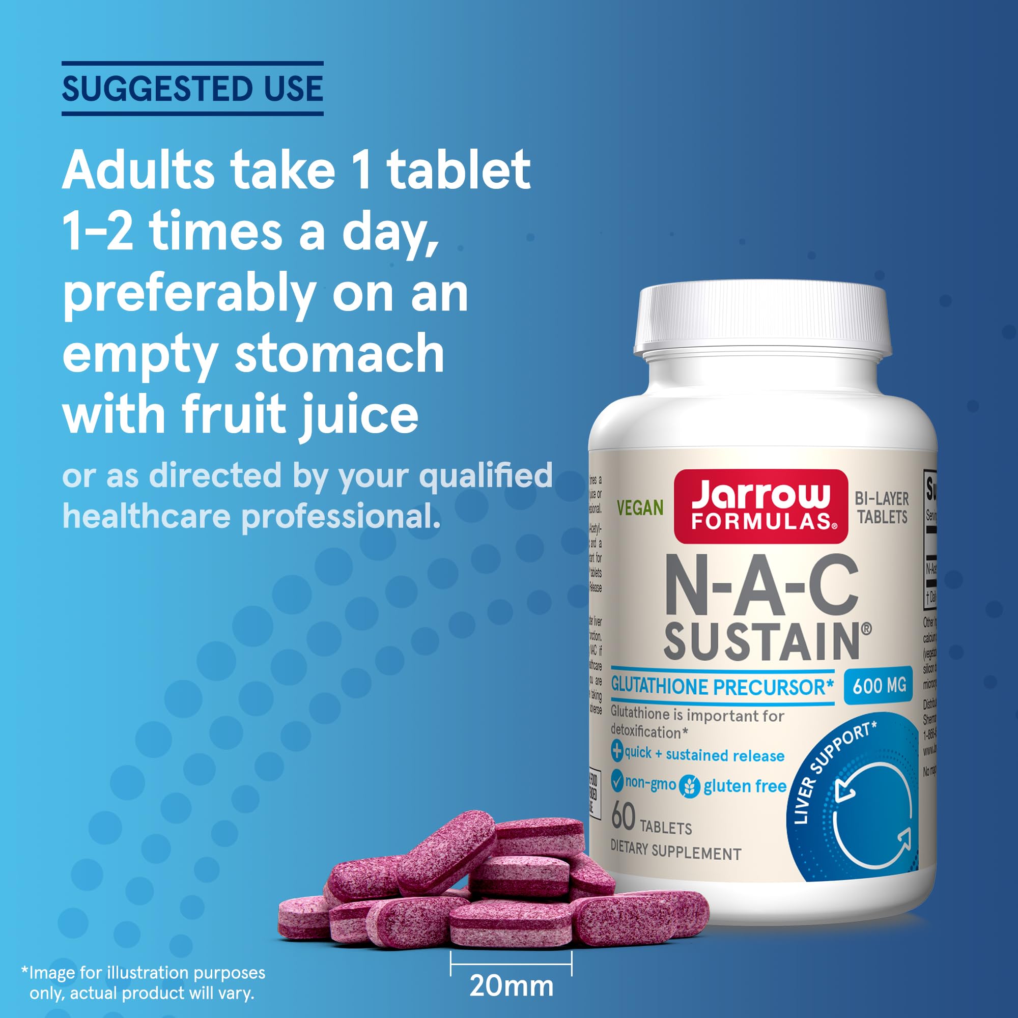 NAC Sustain 600 mg Supplement | Jarrow Formulas

