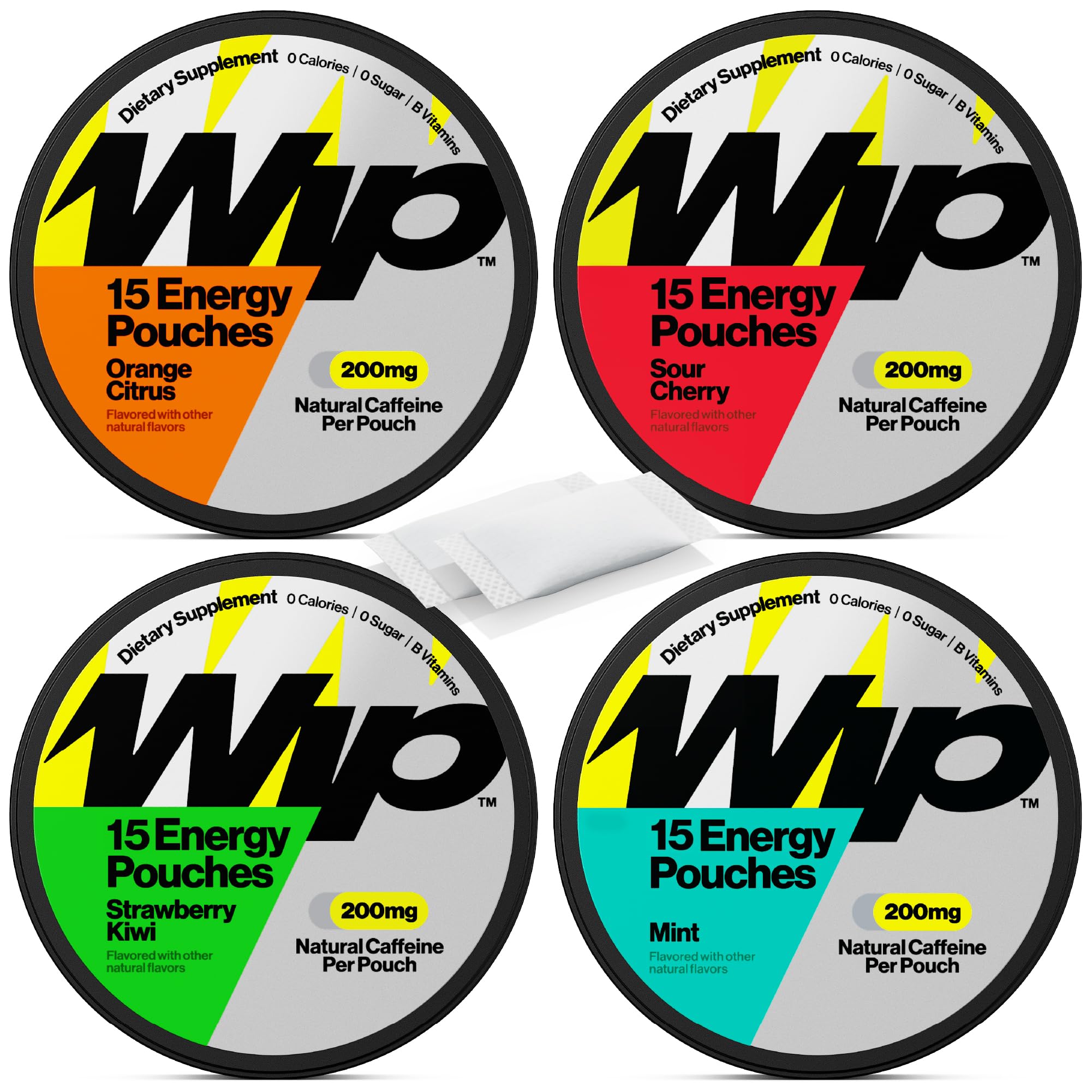 Wip Energy Pouches Natural Caffeine + B Vitamins

