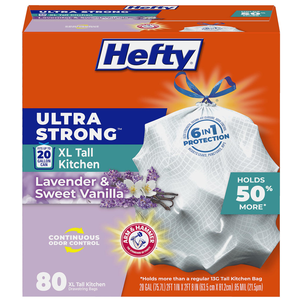 Hefty Ultra Strong Trash Bags - Odor Control & Drawstring

