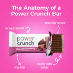 Power Crunch Protein Energy Wafer Bars, Chocolate Strawberry, 1.4 Ounce (12 Count)