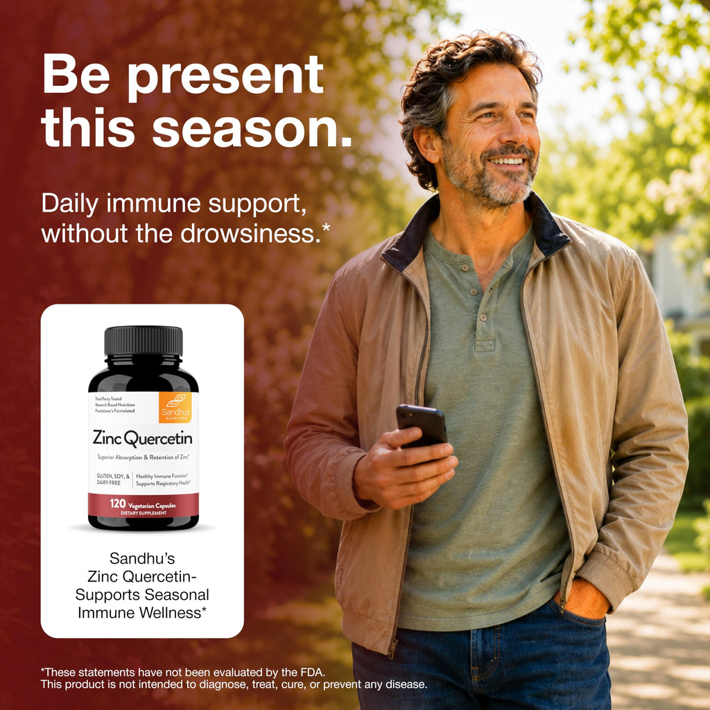 Sandhu's Zinc Quercetin Capsules – Immune Support

