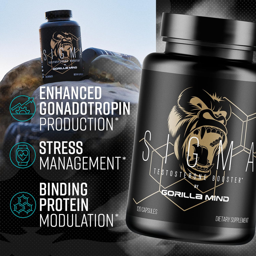 Gorilla Mind Sigma Testosterone Booster with Tongkat Ali

