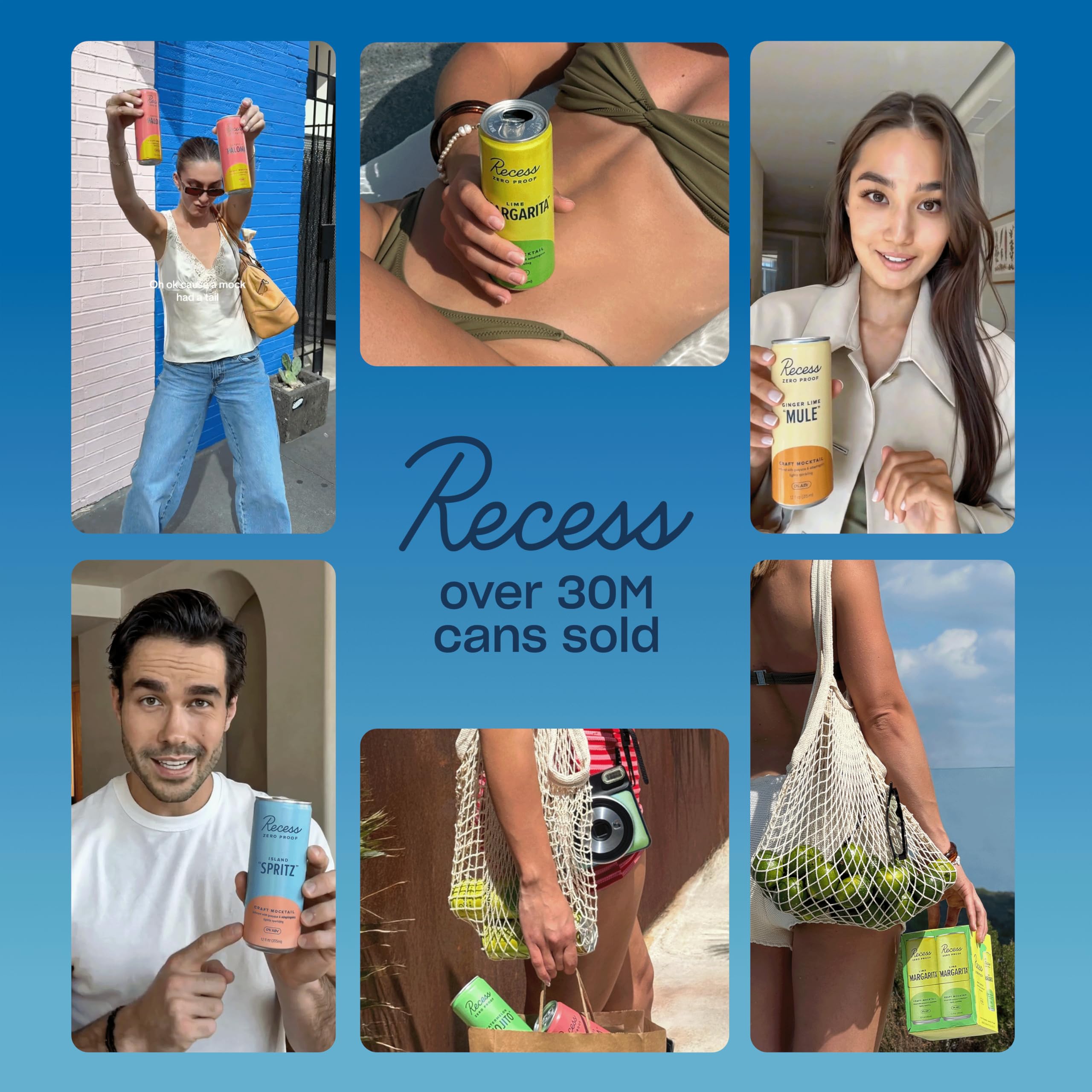 Recess Zero-Proof Craft Mocktails with Adaptogens

