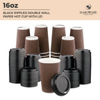 Harvest Pack 16 oz Disposable Coffee Cups with Lids

