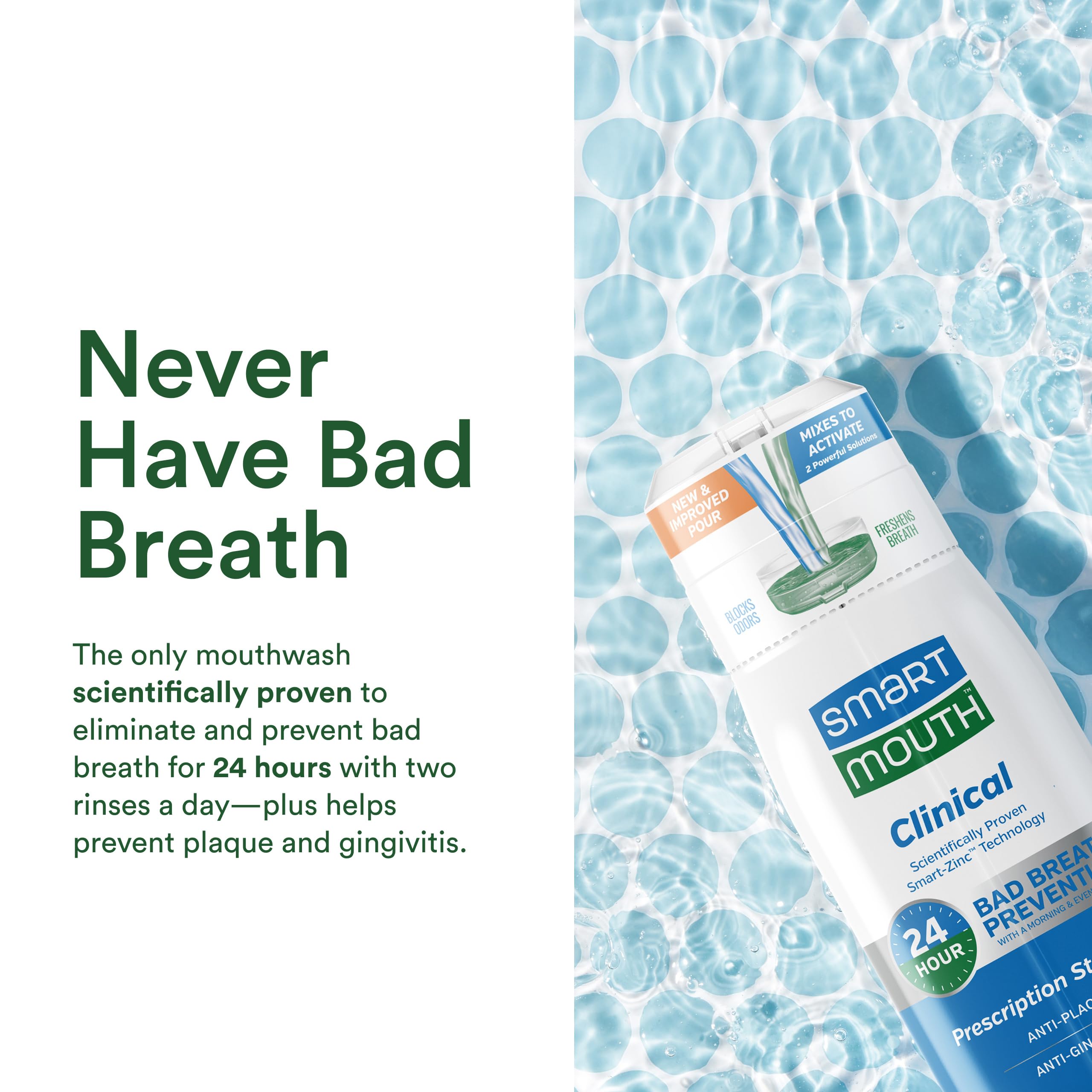 SmartMouth Clinical Zinc Activated Mouthwash for Gum Health

