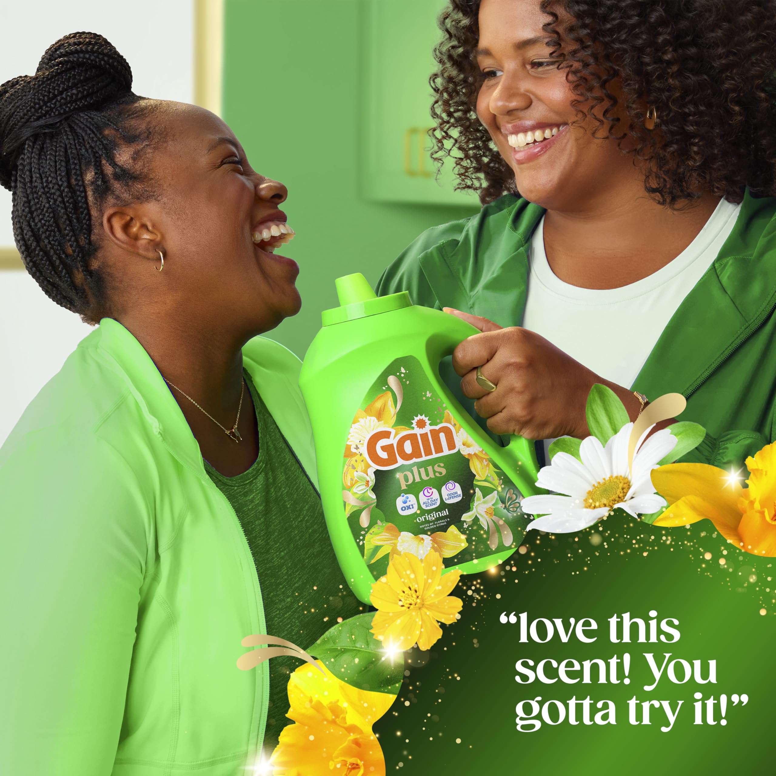 Gain Plus Liquid Laundry Detergent with Oxi Original Scent

