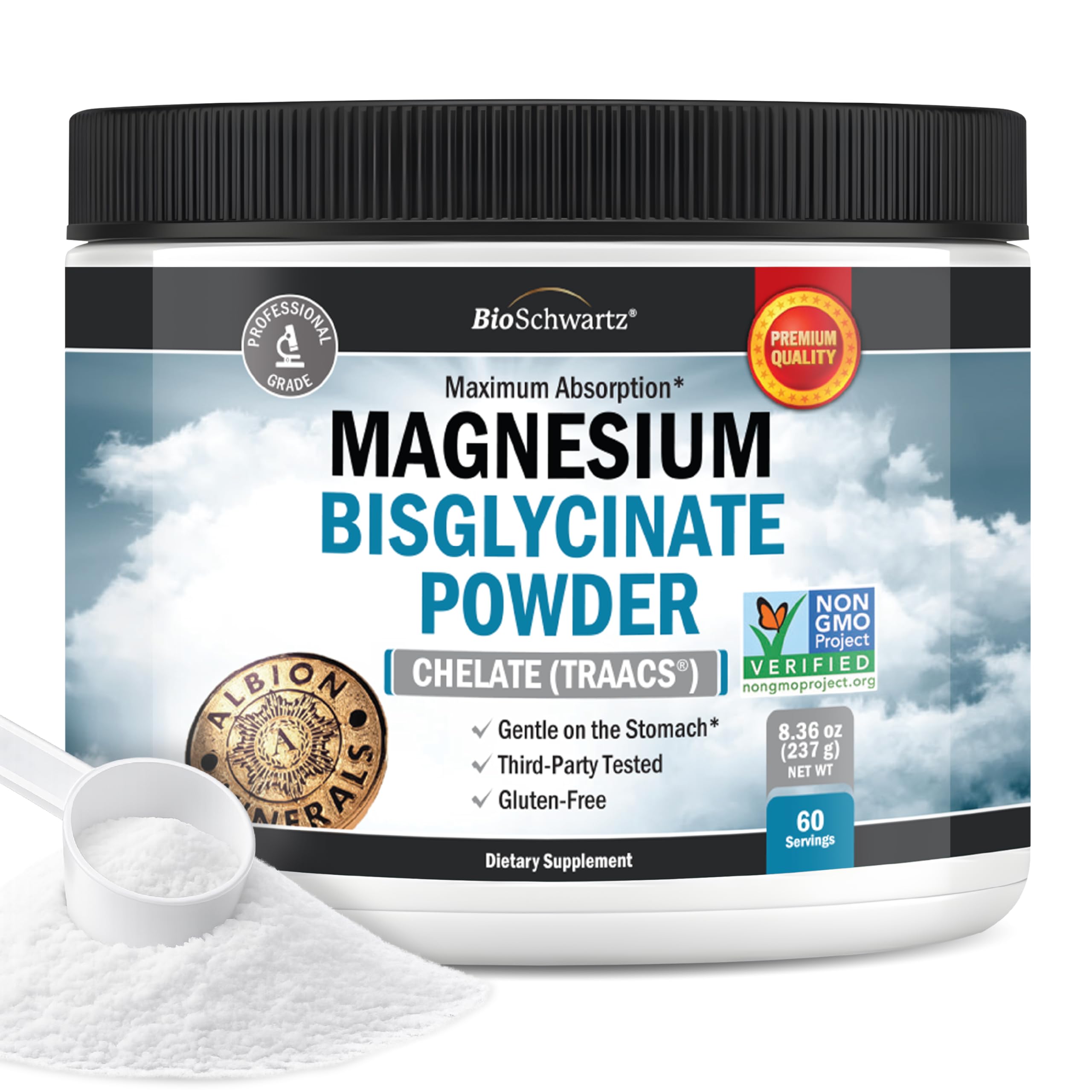 BioSchwartz Magnesium Bisglycinate Chelated Supplement