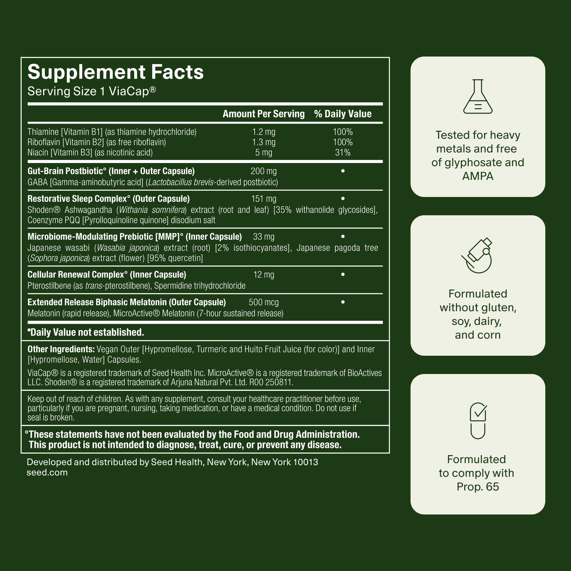 Seed Sleep Support for Adults

