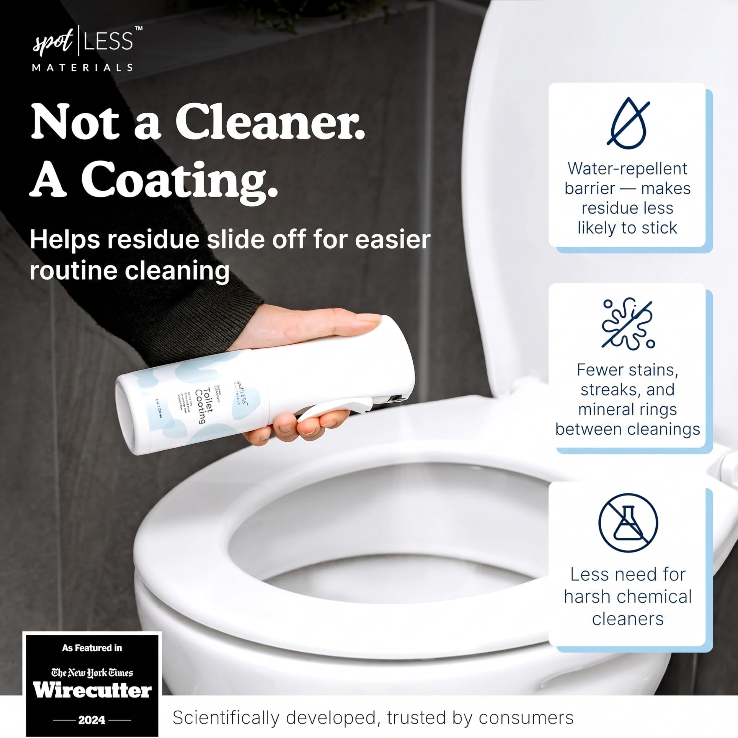 spotLESS MATERIALS Toilet Coating Spray

