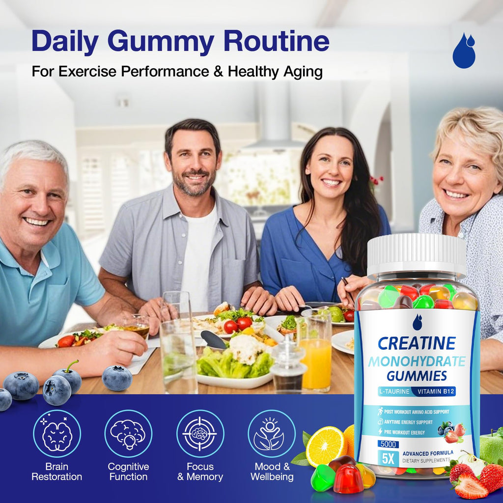 Creatine Monohydrate Gummies for Men & Women | Vegan

