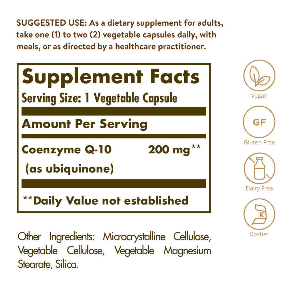 Solgar Vegetarian CoQ-10 Supplement for Heart Health

