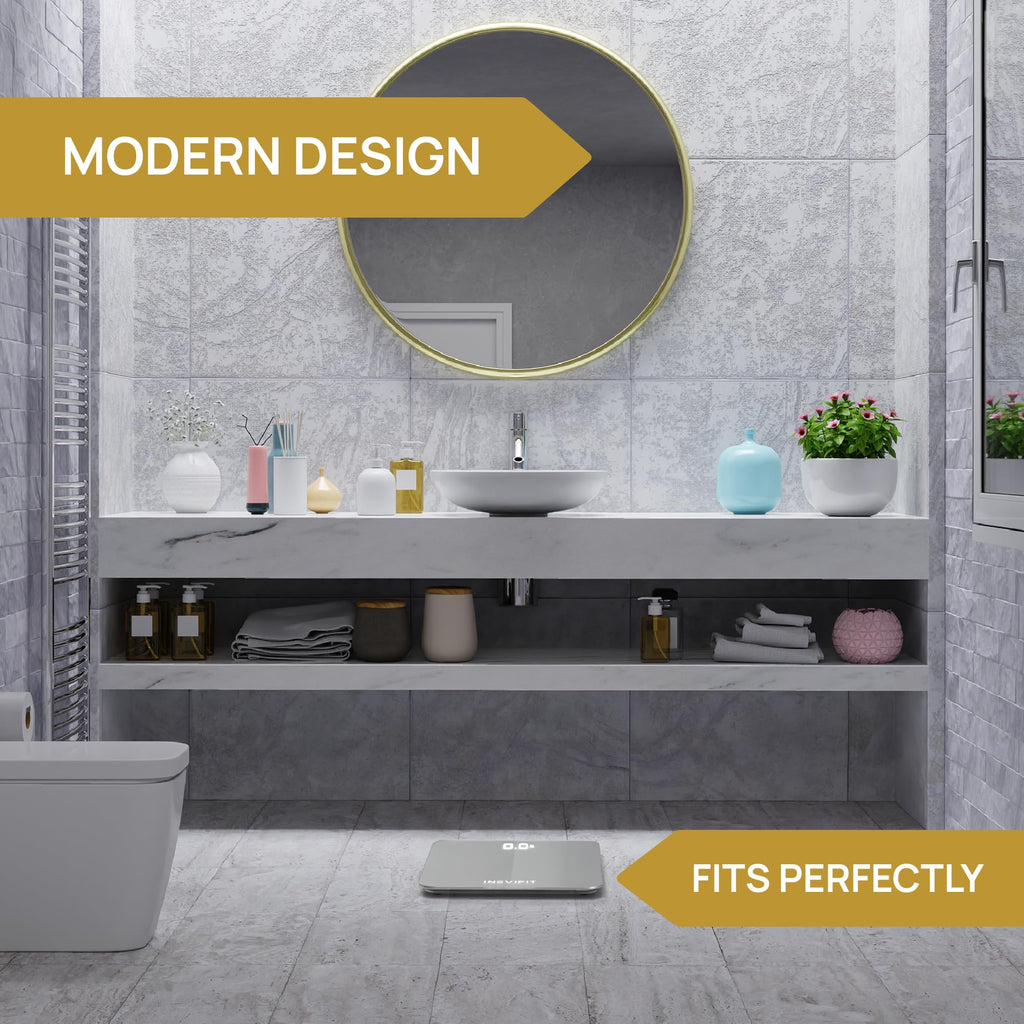INEVIFIT Digital Bathroom Scale - Auto-Calibrating

