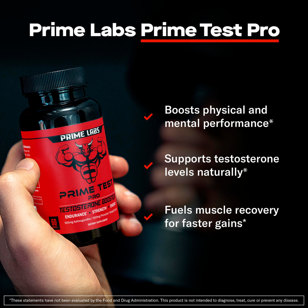 Prime Test Pro Testosterone for Men with Ashwagandha Shilajit

