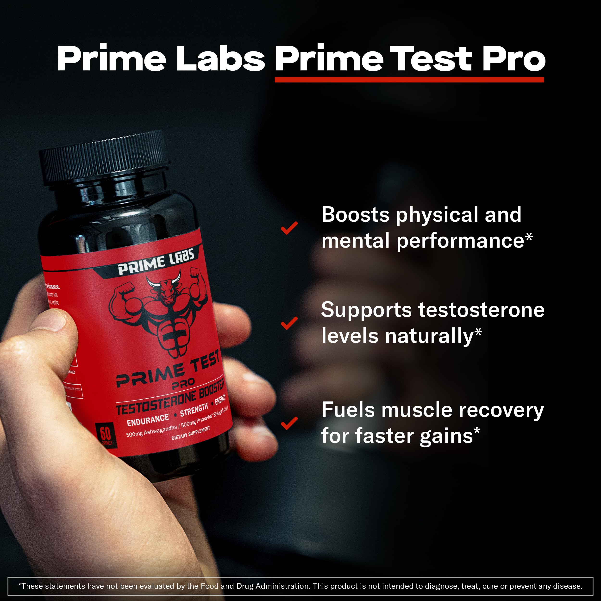 Prime Test Pro Testosterone for Men with Ashwagandha Shilajit

