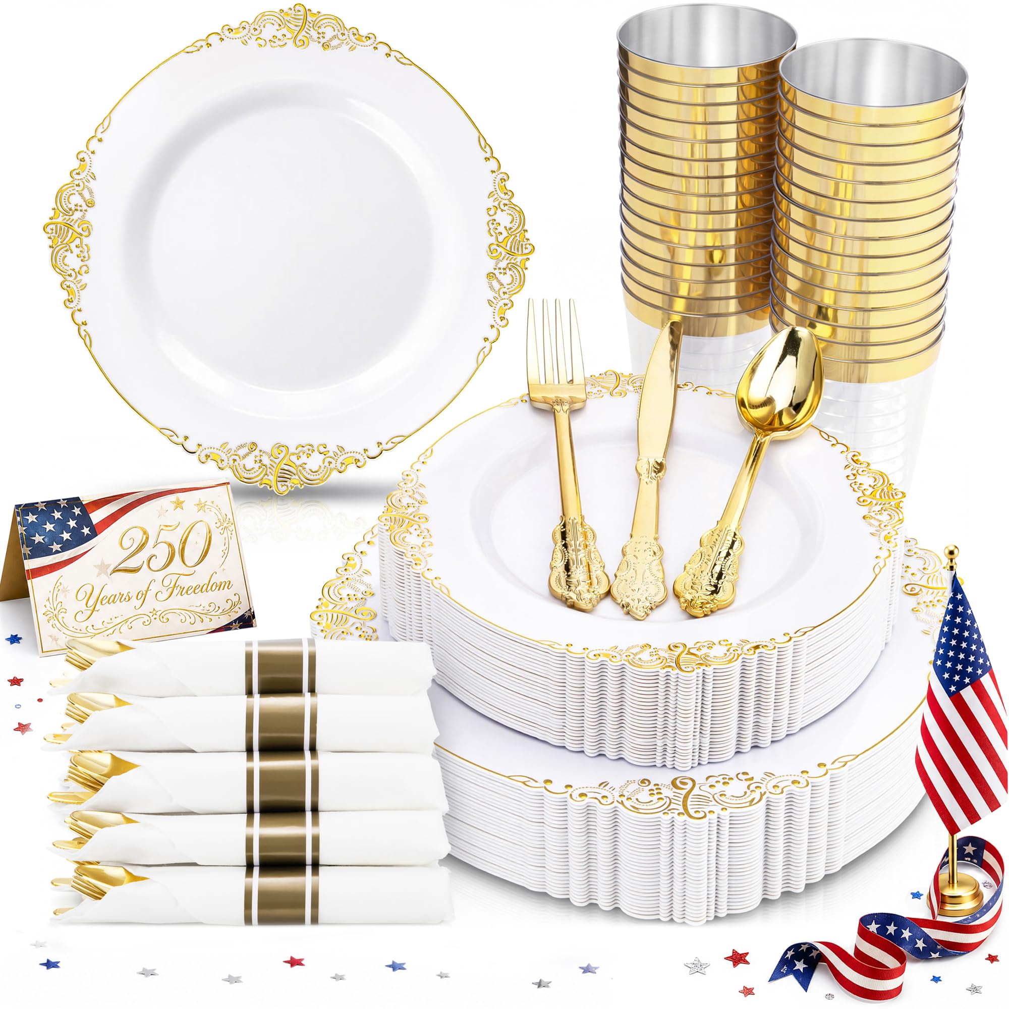 Nervure Disposable Plastic Dinnerware Set for Events

