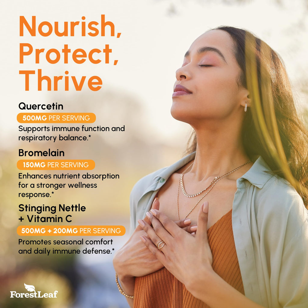 ForestLeaf Quercetin with Bromelain Capsules Immune Support

