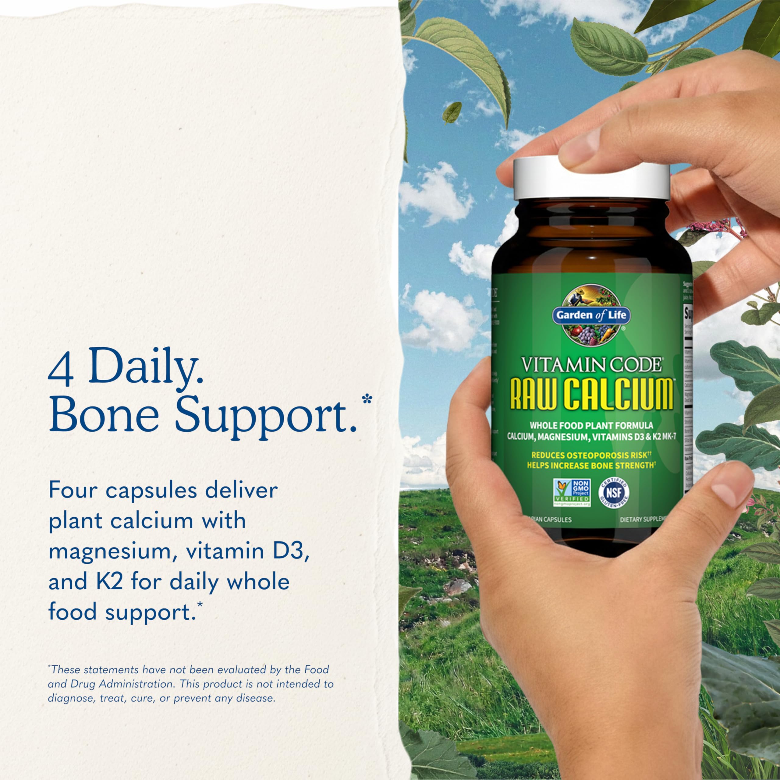 Garden of Life Raw Calcium with Magnesium D3 K2 – Bone Health

