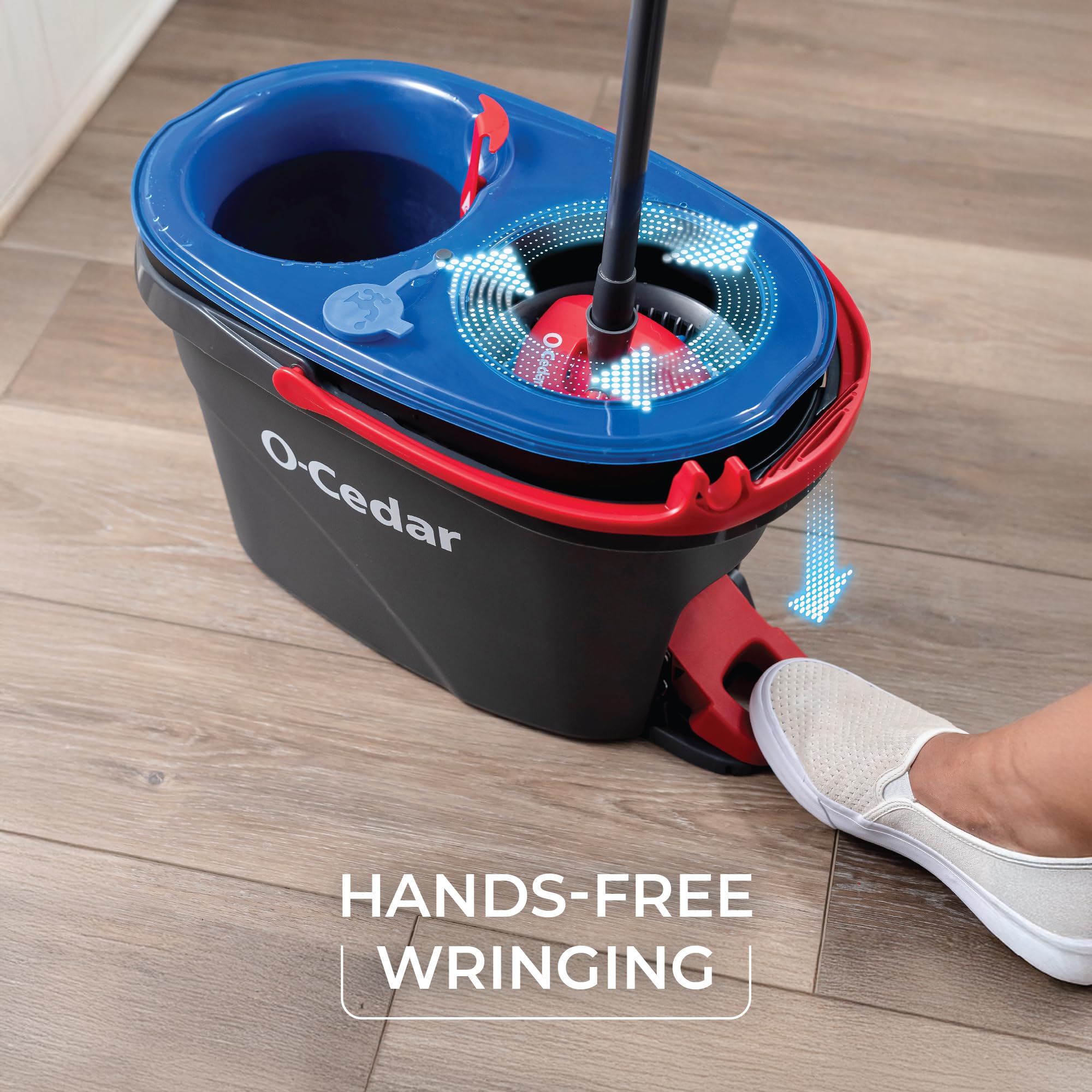 O-Cedar RinseClean Spin Mop & Bucket System | Clean Water Floors

