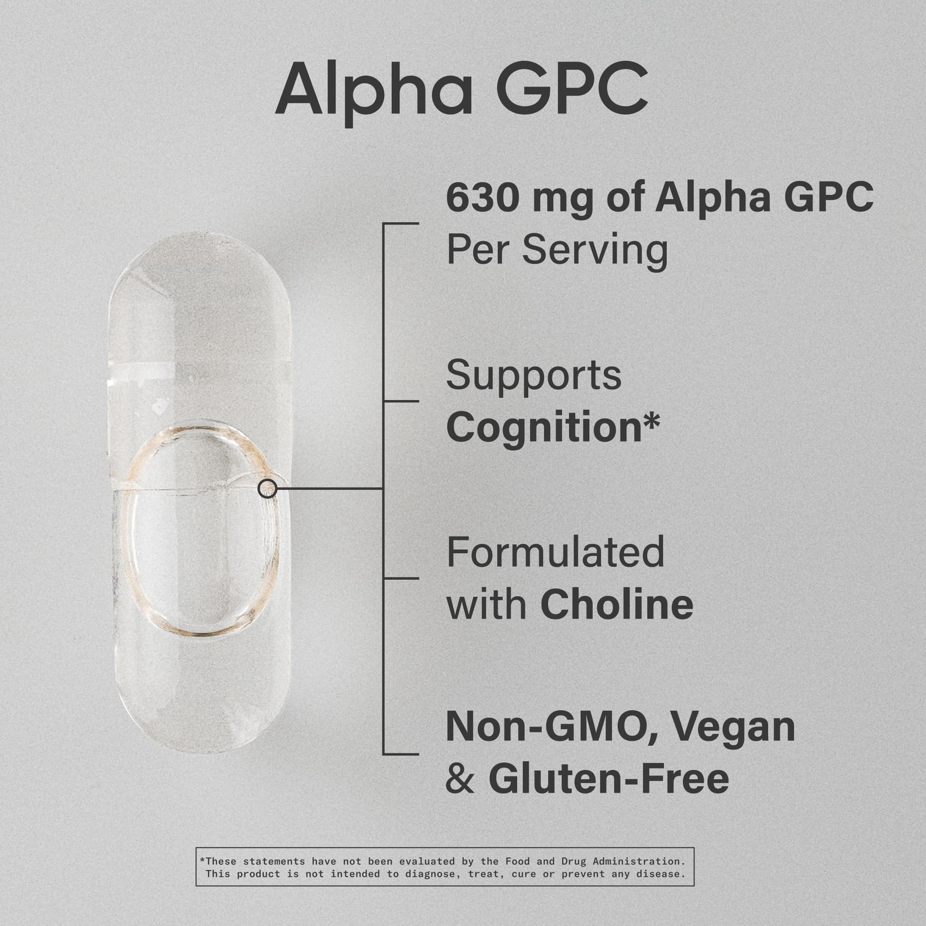 Sports Research Alpha GPC 630mg Extra Strength Focus


