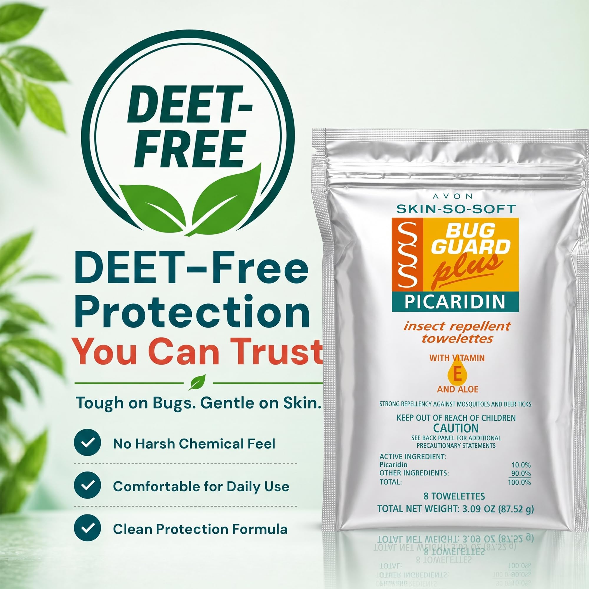 Avon Picaridin Towelettes DEETFREE Mosquito & Tick Repellent


