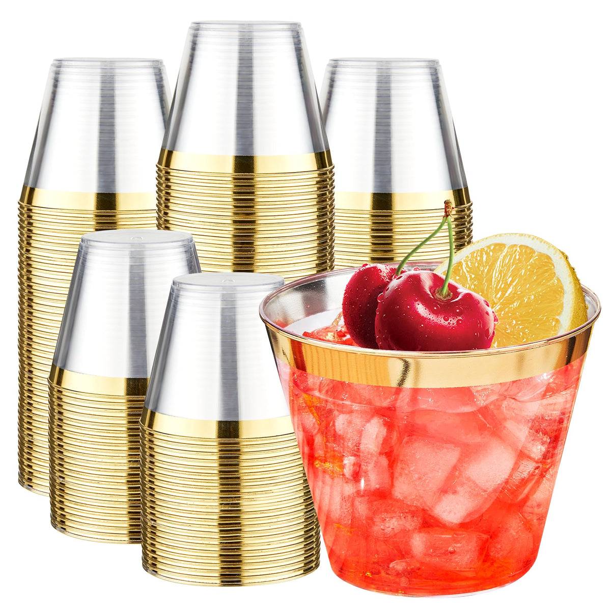 RACETOP Disposable Plastic Cups for Parties