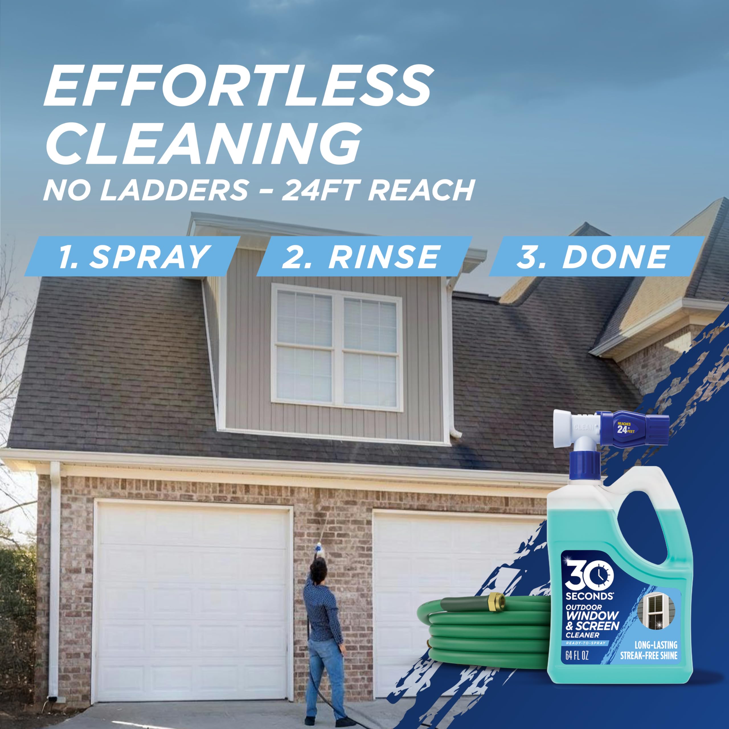 30 SECONDS Outdoor Window & Screen Cleaner - Streak-Free

