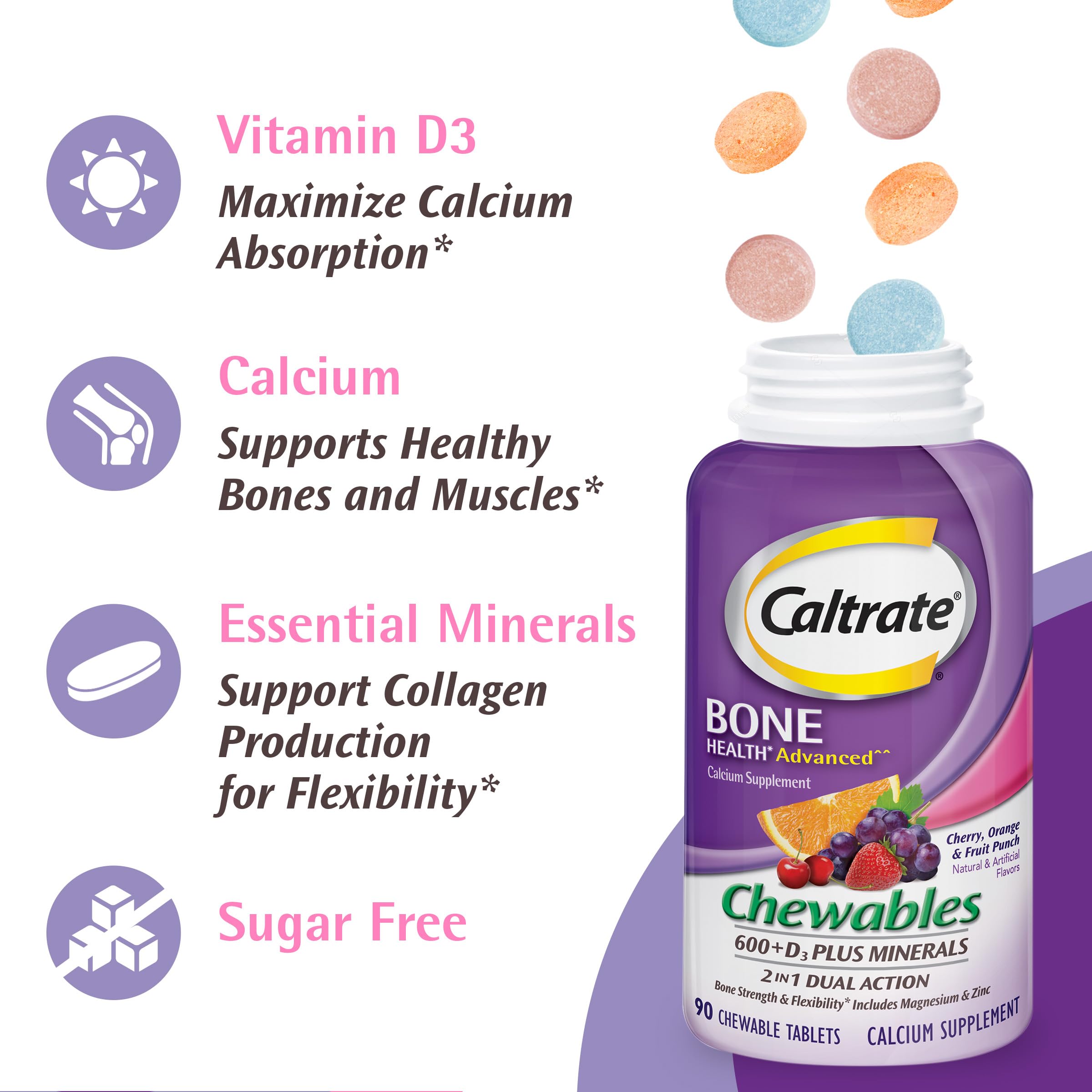 Caltrate Chewables Calcium & Vitamin D with Minerals

