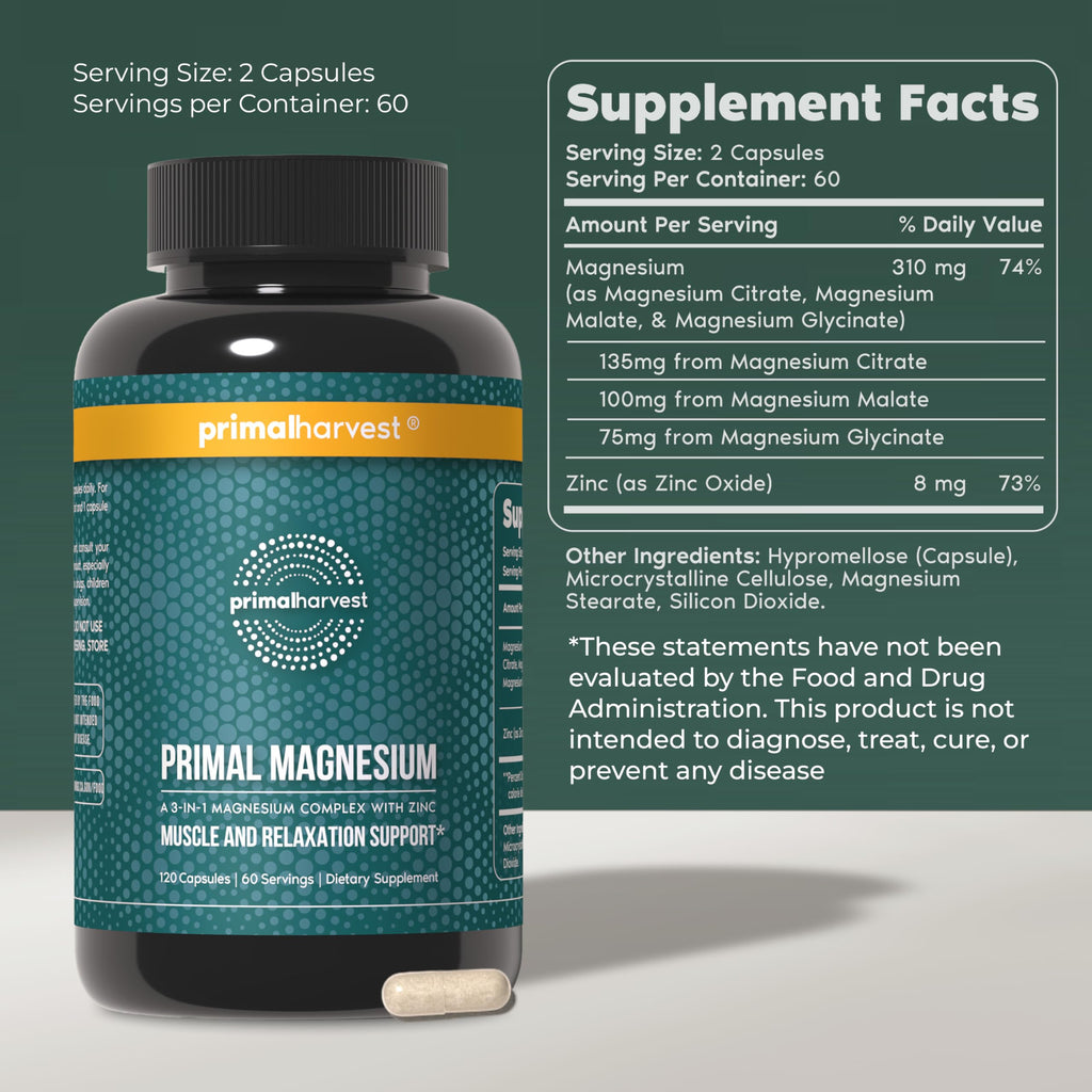 Magnesium Complex by Primal Harvest with Zinc

