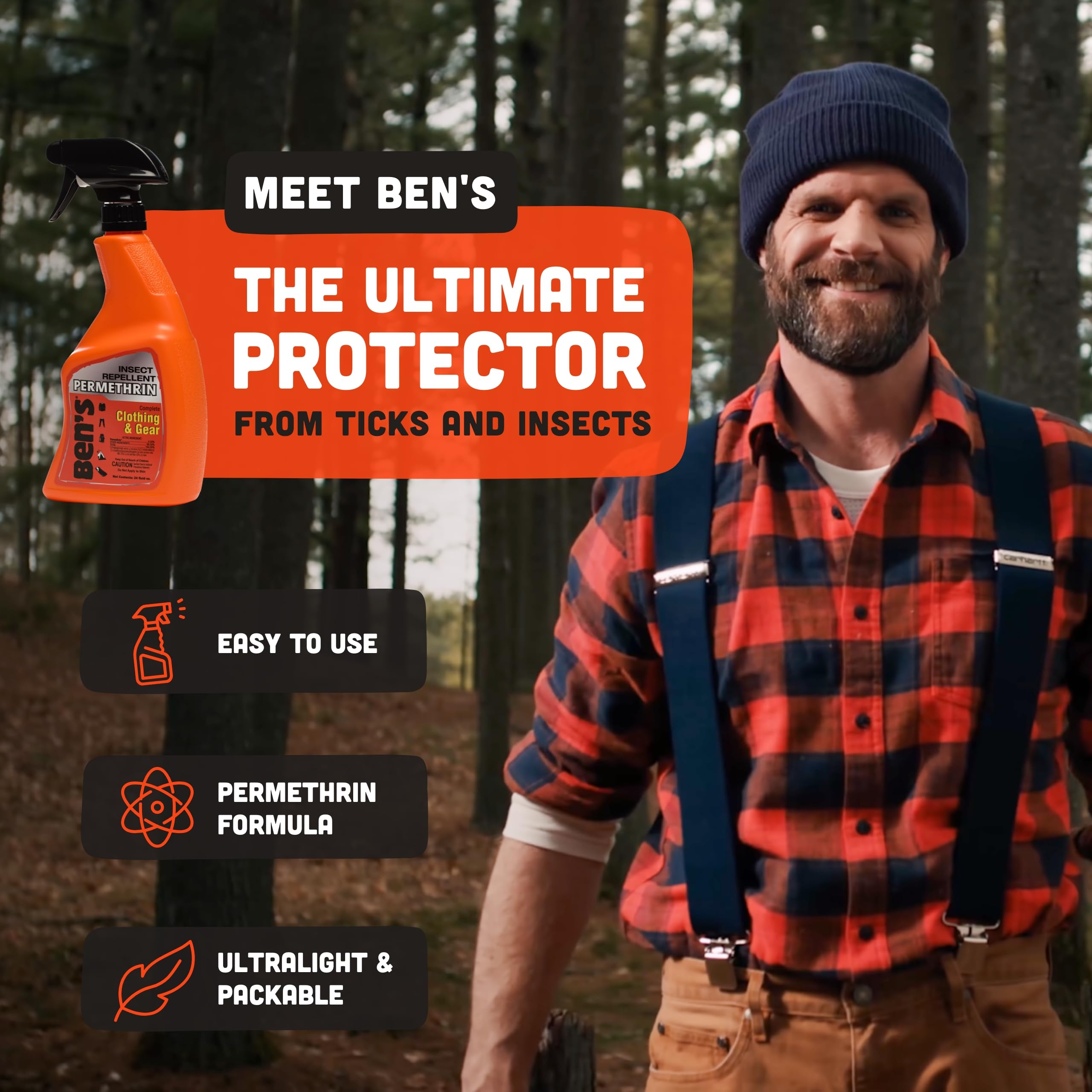 Ben's Insect Repellent Spray for Clothes & Gear - Permethrin

