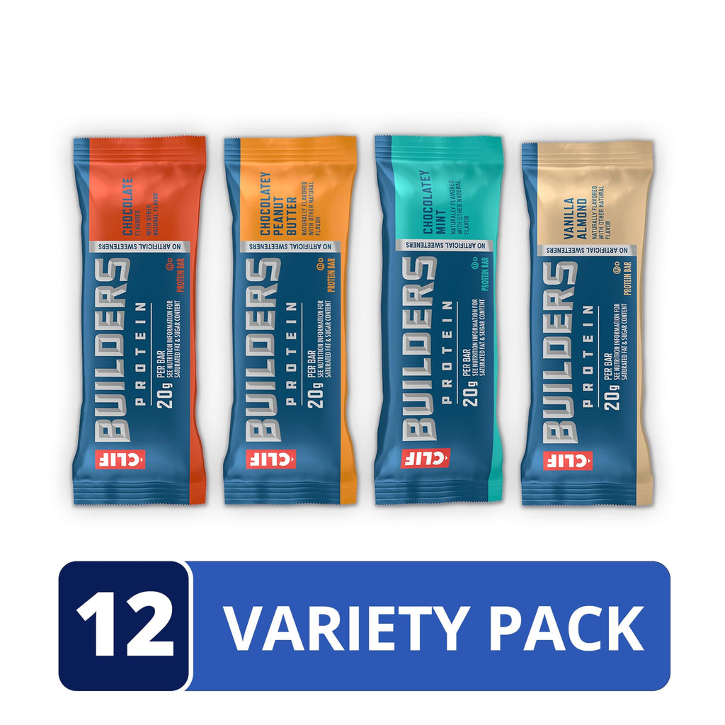 CLIF BUILDERS Plant Based Protein Bars Variety Pack

