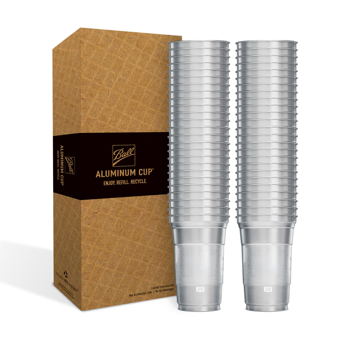 Top Cup Aluminum Party Cups - Reusable & Recyclable Made in USA