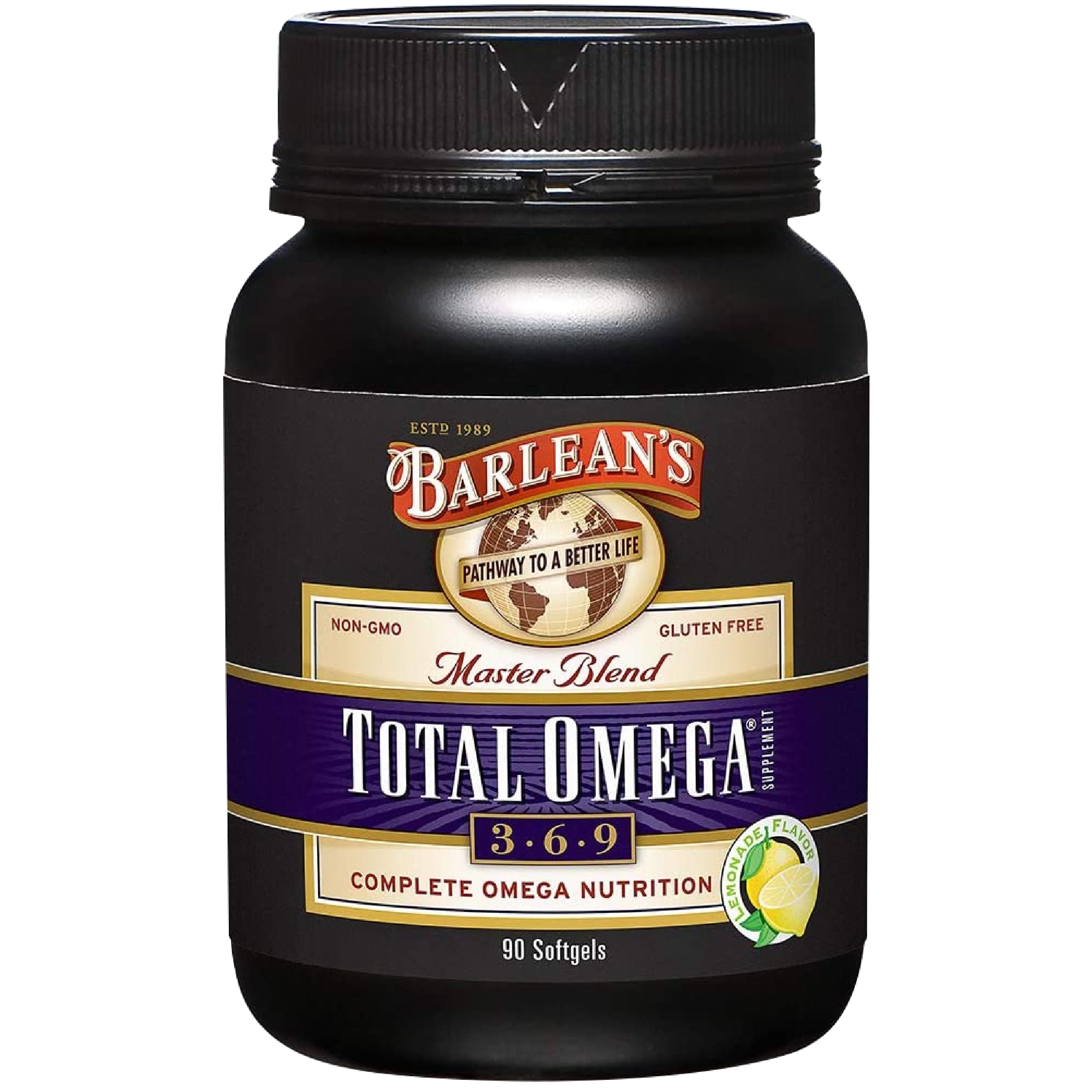 Barlean's Total Omega-3-6-9 Liquid Fish Oil with Borage & Flaxseed