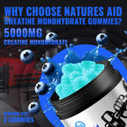 Creatine Monohydrate Gummies | Natures Aid 5g – Pre-Workout

