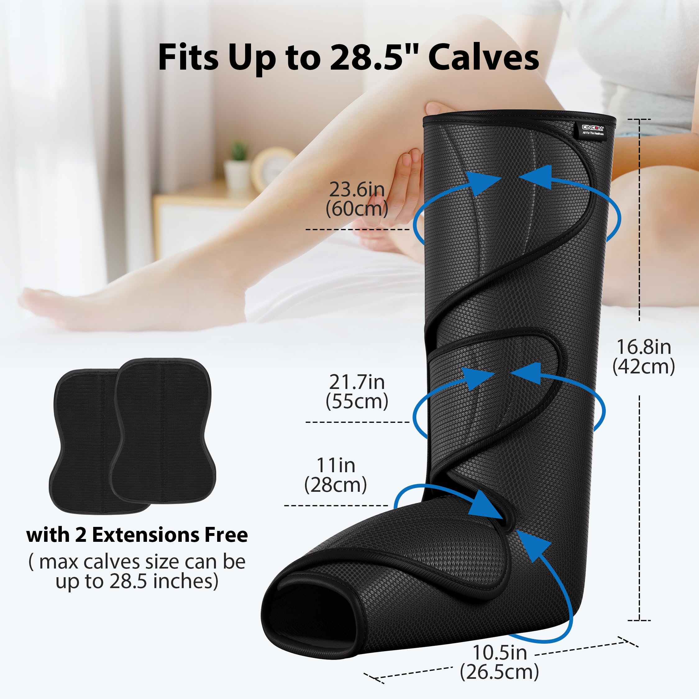 CINCOM Leg Massager for Circulation & Pain Relief

