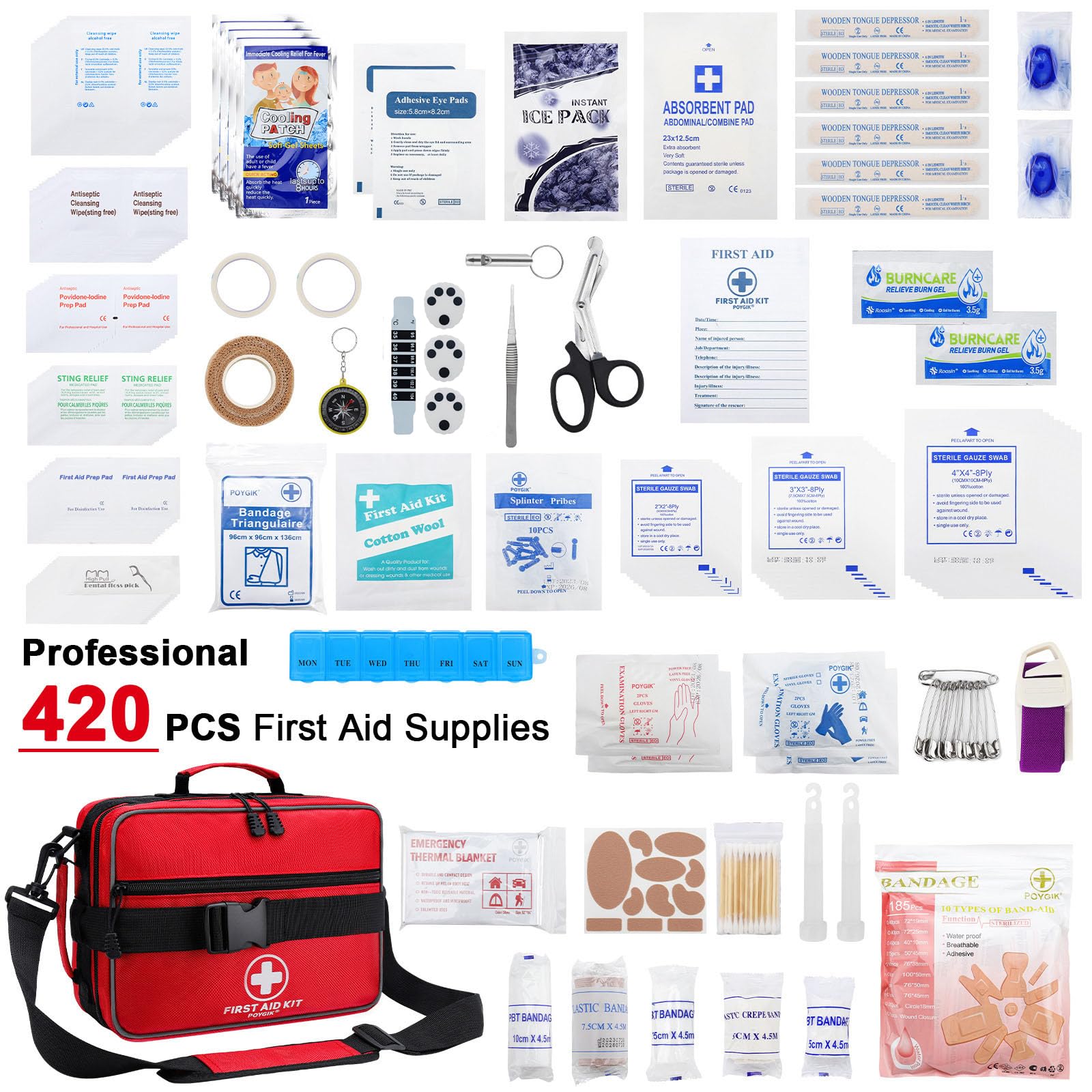 Poygik Premium First Aid Kit | Home Car Travel

