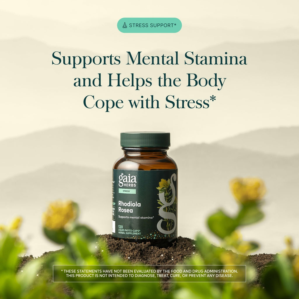 Gaia Herbs Rhodiola Rosea Stress Support Supplement

