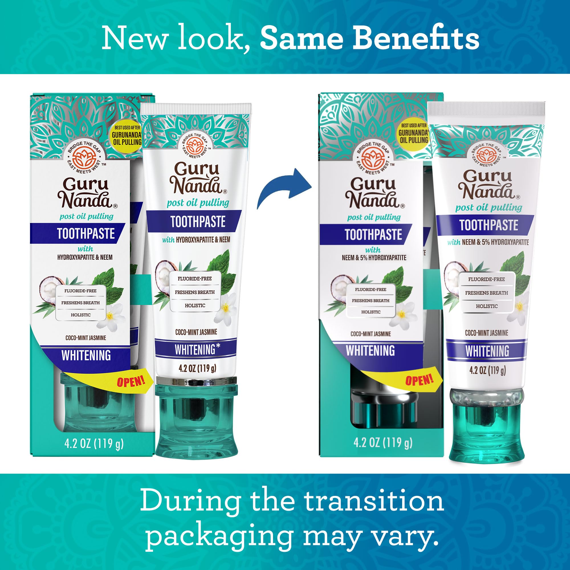 GuruNanda Hydroxyapatite Toothpaste Neem Xylitol Whitening

