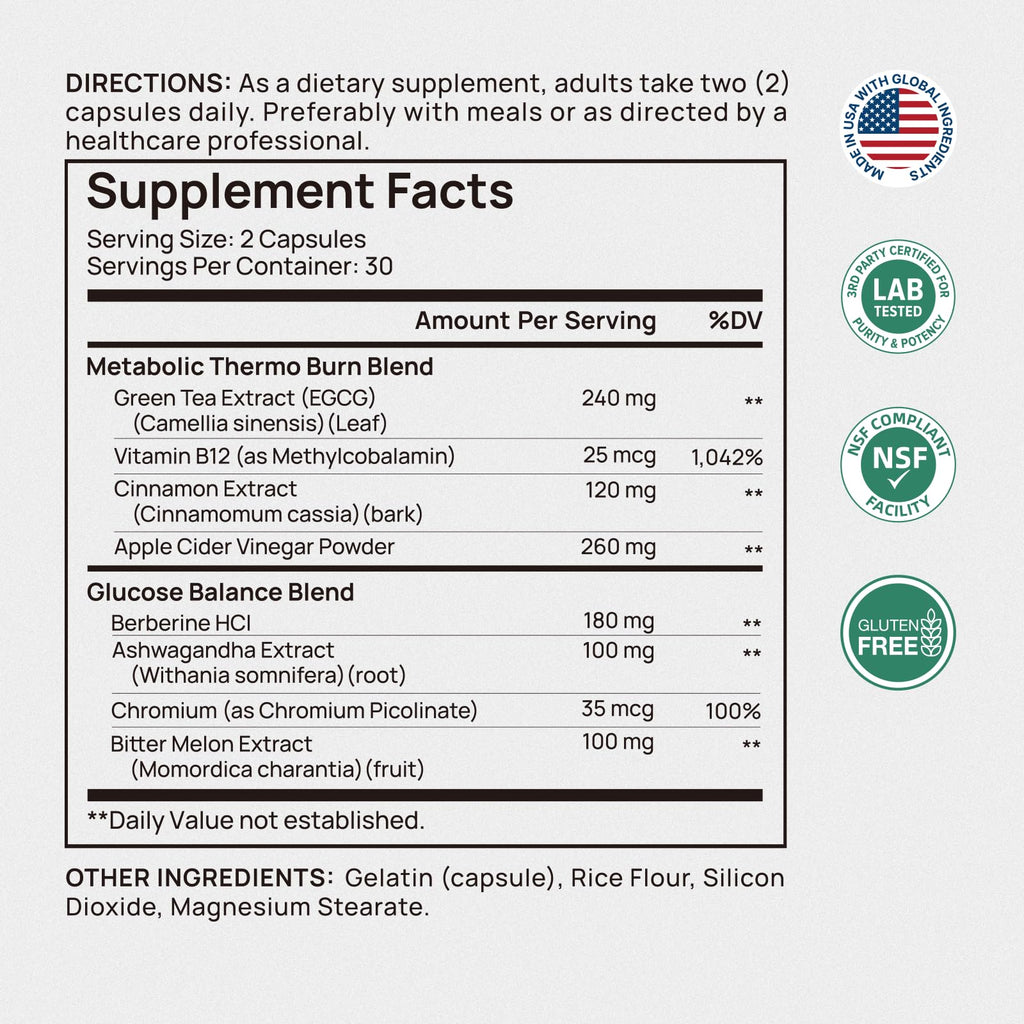 Selerb Metaburn Weight Loss Pills for Women & Men

