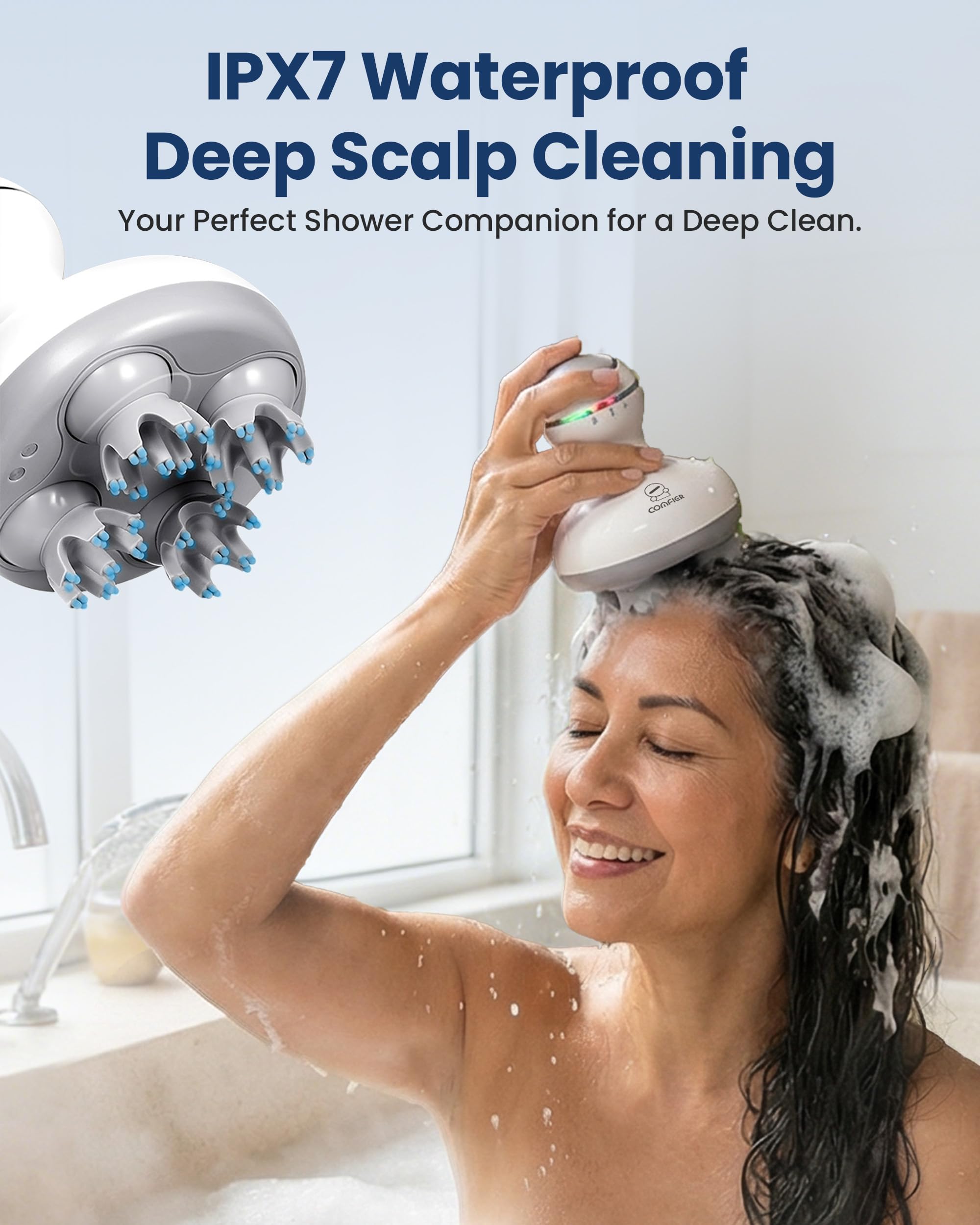 COMFIER Cordless Hair Scalp Massager with 4 Heads

